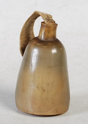 Lot 259 - A 19th century Scottish plain horn snuff flask,...