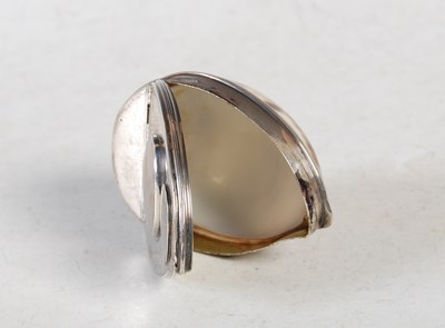 Lot 255 - A late 18th century cowrie shell snuff box,...