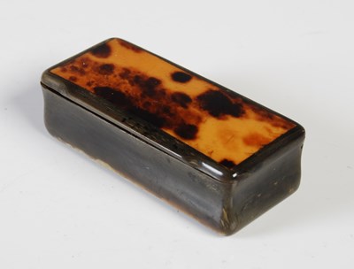 Lot 296 - An early 19th century horn oblong snuff box,...