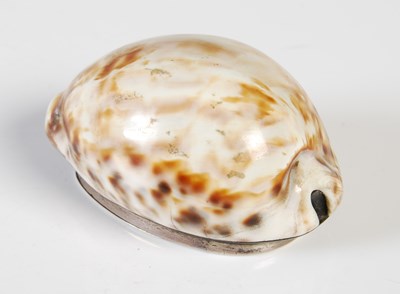 Lot 310 - A late 18th century silver mounted cowrie...