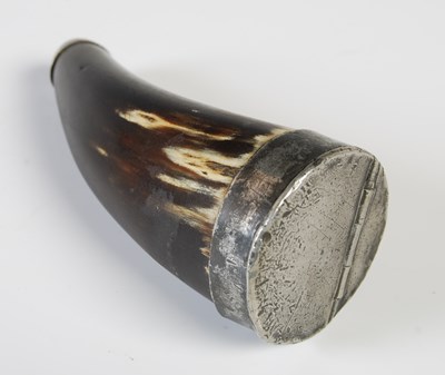 Lot 293 - A 19th century Scottish curved horn snuff mull,...