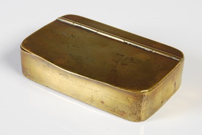 Lot 313 - A 19th century Scottish brass oblong snuff box,...