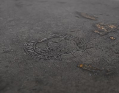 Lot 347 - An 18th century pewter oval ashet with shaped...