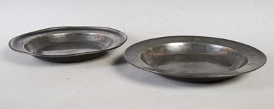 Lot 194 - An 18th century pewter circular plate, makers...
