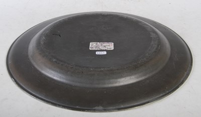 Lot 346 - An 18th century pewter plate, makers mark...