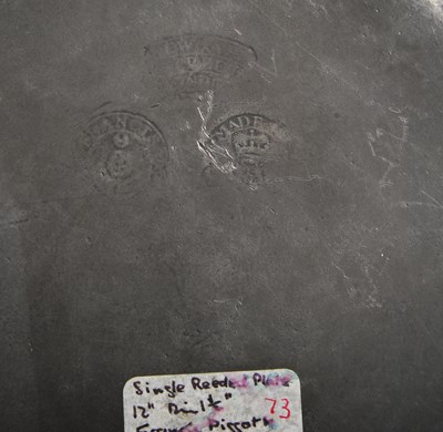 Lot 346 - An 18th century pewter plate, makers mark...
