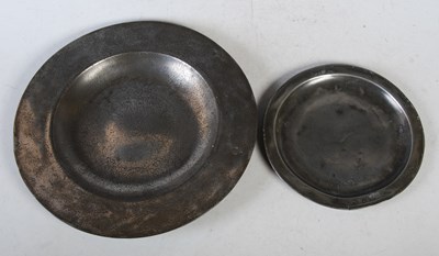 Lot 192 - An 18th century Irish small pewter plate with...