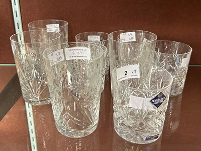 Lot 2 - Five Edinburgh Crystal tumblers, 7.7 cm high,...