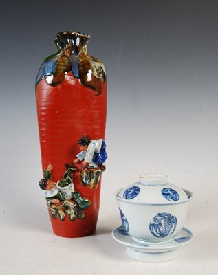 Lot 23 - A Japanese Sumida Gawa vase, late 19th/early...