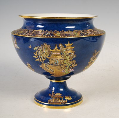 Lot 27 - A Carltonware blue ground chinoiserie...