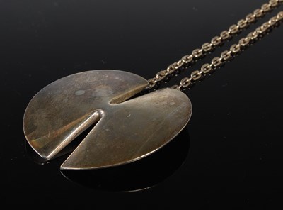 Lot 39 - Georg Jensen, a Modernist silver pendant and...