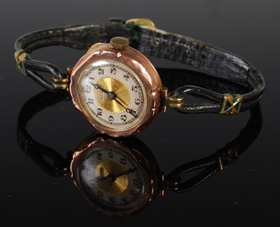 Lot 61 - A 9ct gold cased ladies wristwatch by Acme.