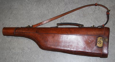 Lot 294 - A vintage leg of mutton gun case, 79cm long.