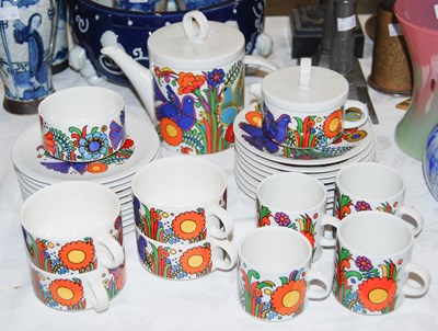 Lot 311 - A Villeroy & Boch Acapulco pattern tea set.