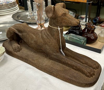 Lot 341 - A composite model of a recumbant dog, 50cm...