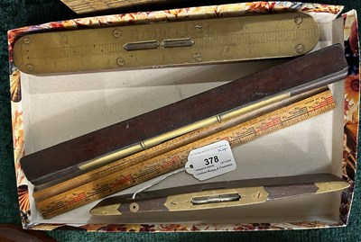 Lot 378 - An antique mahogany and brass thermometer,...