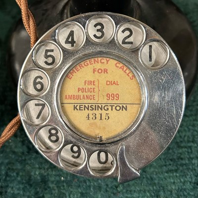 Lot 380 - A vintage telephone, Kensington 4315.