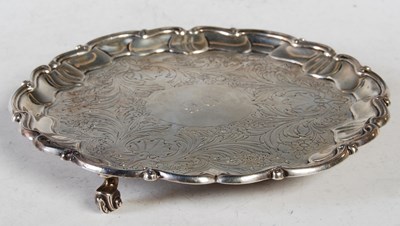 Lot 90 - A William IV silver salver, Edinburgh 1836,...