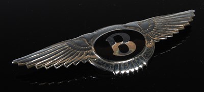 Lot 94 - A vintage Bentley Flying B car logo/badge,...