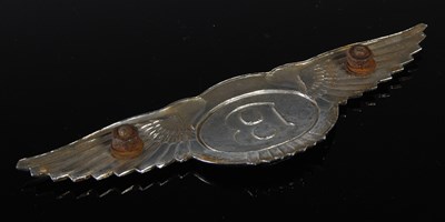 Lot 94 - A vintage Bentley Flying B car logo/badge,...
