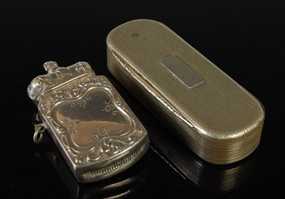 Lot 95 - An antique rounded rectangular silver gilt...