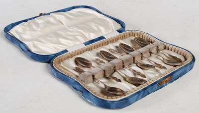 Lot 103 - A cased set of eight Birmingham silver Art...