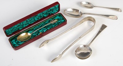 Lot 106 - A collection of assorted silver flatware,...