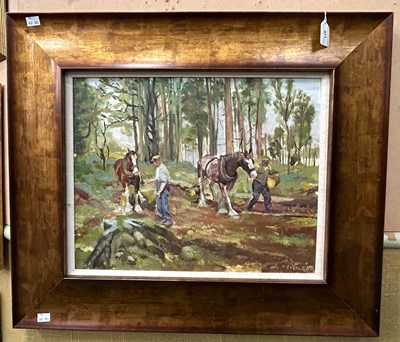 Lot 511 - J. P. Crawford 
Logging  
oil on canvas,...