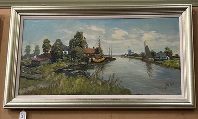 Lot 515 - 20th century Dutch School  
Canal scene with...