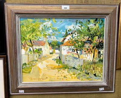 Lot 520 - James Harrigan (b.1937) 
Summer, a street...