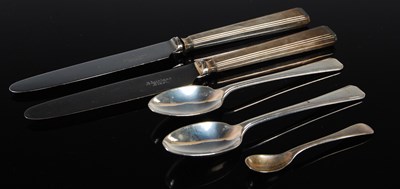 Lot 120 - A collection of assorted silver teaspoons,...