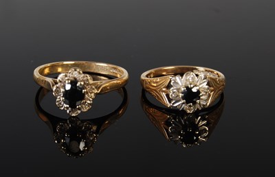 Lot 158 - Two 9ct gold gem set rings, gross weight...