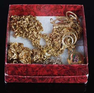 Lot 162 - A collection of assorted scrap 9ct and yellow...