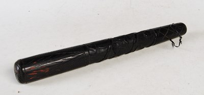 Lot 188 - An Irish bog oak truncheon/priest, 31cm long.