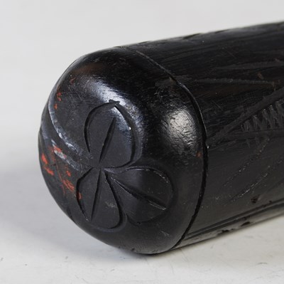 Lot 188 - An Irish bog oak truncheon/priest, 31cm long.