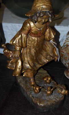 Lot 409 - Goldscheider, a cold-painted terracotta figure...