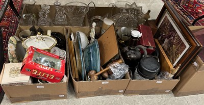 Lot 452 - Three boxes - assorted household items;...