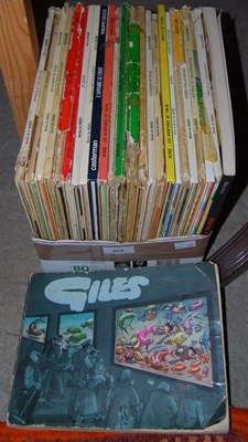 Lot 458 - Box - assorted vintage Astrix and Giles books.