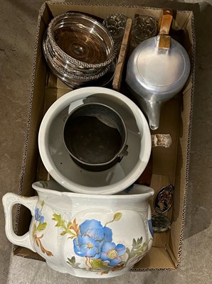 Lot 478 - Two boxes - assorted ceramics; glassware, EP...