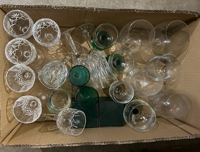 Lot 481 - Three boxes - assorted glassware.