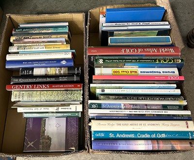 Lot 484C - Two boxes - assorted Golf interest books.