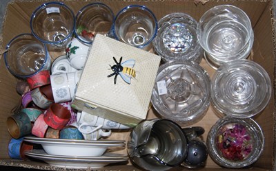 Lot 493 - Box - assorted ceramics; glassware; various...