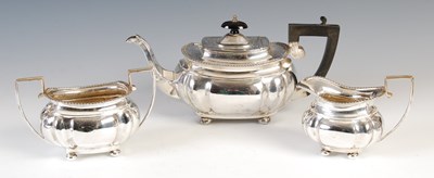 Lot 92C - A Birmingham silver three piece tea set, gross...