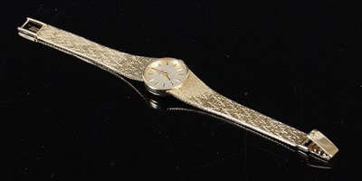 Lot 211 - A ladies 9ct gold Omega Deville bracelet...