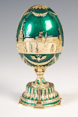 Lot 244 - A Russian St. Petersburg gilt metal and green...