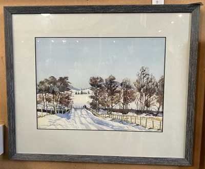 Lot 549 - Caroline Anstice (20th century) Angus snow...