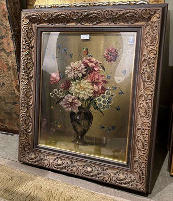 Lot 503B - C. André  
Still life, mixed flowers in a...