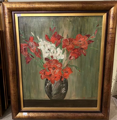 Lot 503D - C. Dunne  
Still life with red and white...