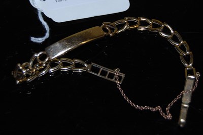 Lot 207F - A 9ct gold bracelet watch strap with yellow...