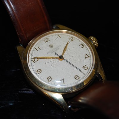 Lot 198C - A vintage 9ct gold gentlemans Rolex Oyster...